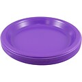 JAM Paper® Round Plastic Disposable Party Plates, Small, 7 Inch, Purple, 20/Pack (7255320688)