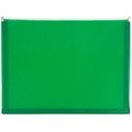 JAM Paper® Plastic Envelopes with Zip Closure, Letter Booklet, 9.5 x 12.5, Green Poly, 12/pack (218Z
