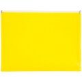 JAM Paper® Plastic Envelopes with Zip Closure, Letter Booklet, 9.5 x 12.5, Yellow Poly, 12/pack (218