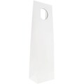 JAM Paper® Die Cut Wine Bag, Single Bottle 4 1/2 x 3 3/8 x 15, White, Sold individually (678DCWH)