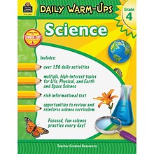 Teacher Created Resources Daily Warm-Ups: Science Grade 4 Education Printed Book for Science, Book,