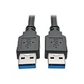 Tripp Lite U320-006-BK 6 SuperSpeed USB 3.0 Type A Male/Male Data Transfer Cable, Black (12253352)