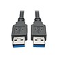 Tripp Lite U320-006-BK 6' SuperSpeed USB 3.0 Type A Male/Male Data Transfer Cable, Black (12253352)