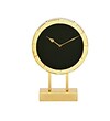 Cole & Grey Stainless Steel Table Clock; Black / Gold