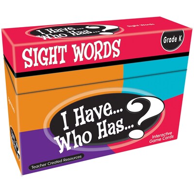 Teacher Created Resources I Have, Who Has Sight Words Game, Grade K (TCR7868)