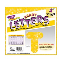 Trend® 4 Ready Letters®, Casual Sparkles, Yellow