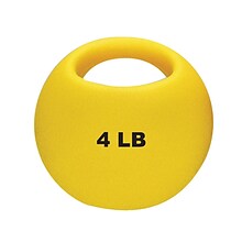 CanDo® One Handle Medicine Ball; 4 lb, Yellow
