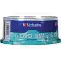 Verbatim® 4.70GB DVD-RW; Spindle, 30/Pack