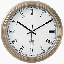TEMPUS Transitional Wall Clock with Daylight Savings Auto-Adjust Movement, Metal 12.5, Bronze Finis