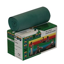 CanDo® Latex Free Exercise Band;  6 yard roll, Green, medium