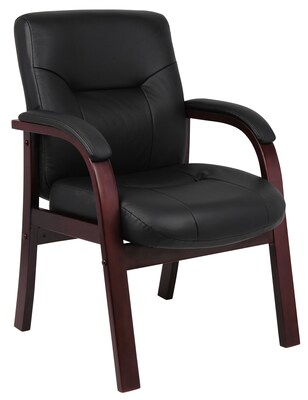 Boss® B8909 Series Leather Guest Armchair
