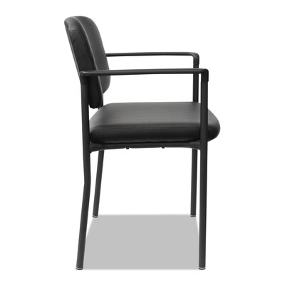 Alera® Sorrento Series Fixed Arm Faux Leather Computer and Desk Chair, Black (ALEUT6816)