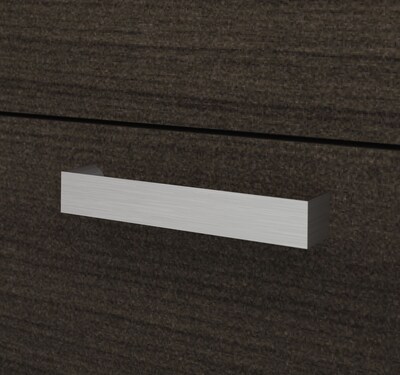 Bestar Ridgeley 65" U-Shaped Desk w/Lateral File & Bookcase, Dark Chocolate/White Chocolate (52850-31)