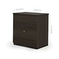 Bestar® Ridgeley 65" U-shaped Desk w/Lateral File & Bookcase, Dark Chocolate (52850-79)