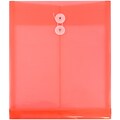 Jam Paper Plastic File Pocket, 1 1/4 Expansion, Letter Size, Red, 12/Pack (118B1re)