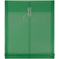JAM Paper® Plastic Envelopes with Button and String Tie Closure, Letter Open End, 9.75 x 11.75, Green, 12/Pack (118B1GR)