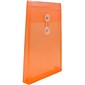 JAM Paper Plastic Envelopes w/ Button and String Tie Closure, Open End, 6.25" x 9.25", Bright Orange Poly, 1080/Pack (472B1ORC)