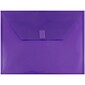 JAM Paper® Plastic Envelopes with Hook & Loop Closure, Letter Booklet, 9.75 x 13, Purple, 12/Pack (218V0PU)