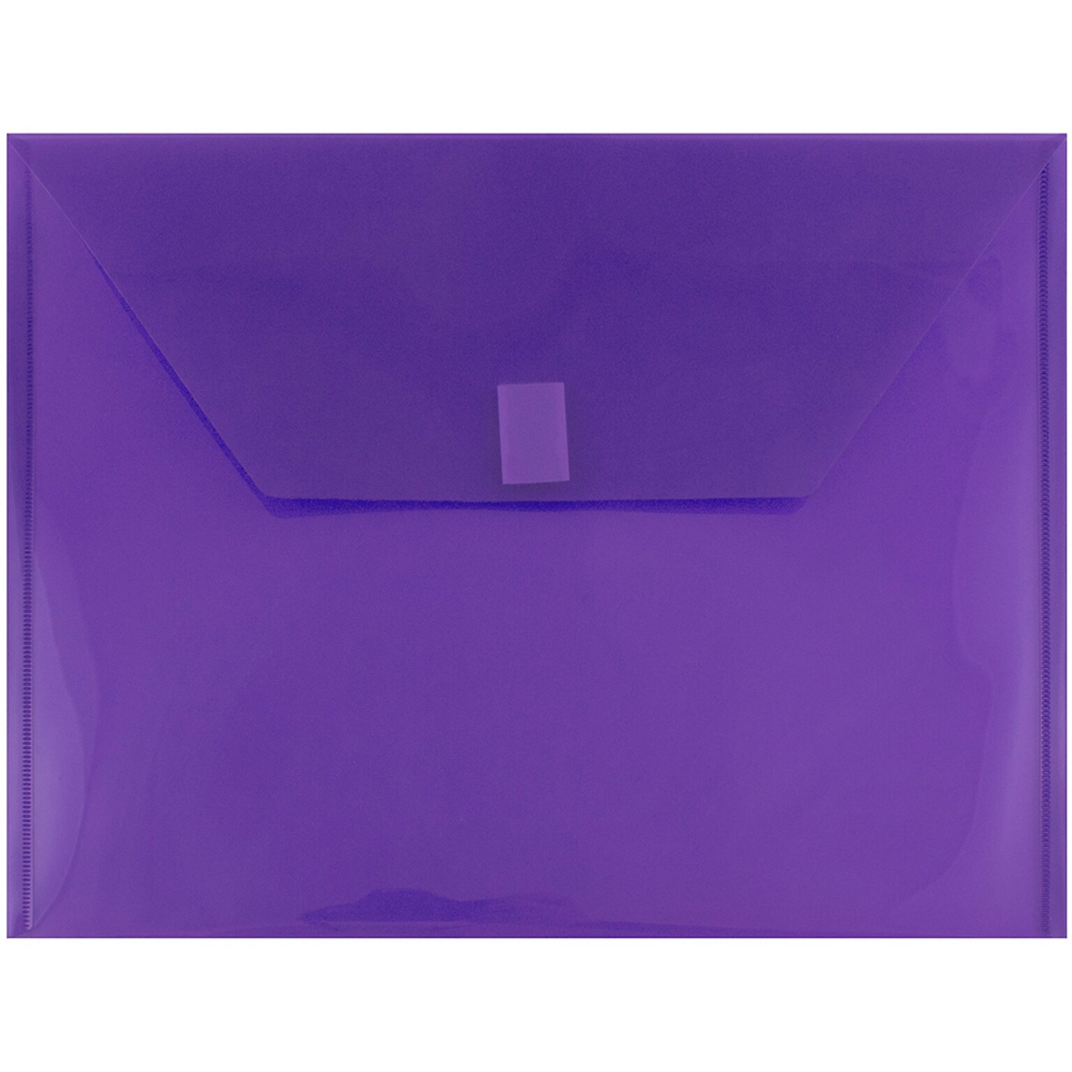JAM Paper® Plastic Envelopes with Hook & Loop Closure, Letter Booklet, 9.75 x 13, Purple, 12/Pack (218V0PU)