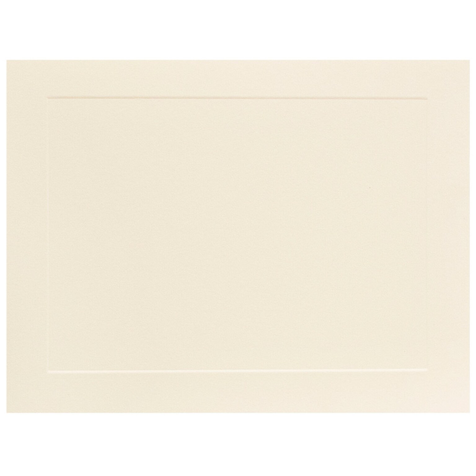 JAM Paper® Blank Flat Note Cards, A2 Size, 4 1/4 x 5.5, Ivory Panel, 50/Pack (175981i)