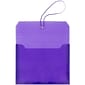 JAM Paper® Plastic Envelopes with Elastic Band Closure, 9.75 x 13 with 2.625 Inch Expansion, Purple, 12/Pack (218E25PUB)
