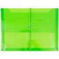 JAM Paper® Plastic Envelopes with 2 5/8 Expansion, Elastic Closure, Letter Booklet, 9.75x13, Lime Green Poly, 12/pk (218E25LIB)