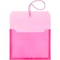 JAM Paper® Plastic Envelopes with 2 5/8 Exp, Elastic Closure, Letter Booklet, 9.75 x 13, Fuchsia Pink Poly, 12/pack (218E25FUB)