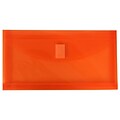 JAM Paper® Plastic Envelopes with VELCRO®brandClosure, 1 Expansion, #10, 5.25 x 10, Assorted Poly