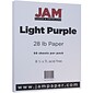 JAM Paper Matte 8.5" x 11" Color Copy Paper, 28 lbs., Light Purple, 50 Sheets/Pack (16729267)