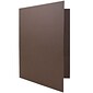 JAM Paper Two-Pocket Textured Linen Business Folders, Chocolate Brown, 50/Box(386LBRC)
