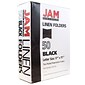 JAM Paper Two-Pocket Textured Linen Business Folders, Black, 50/Box (386LBLC)