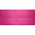 LUX 80lbs. 4 1/8 x 9 1/2 #10 Square Flap Envelopes W/Glue, Azalea Metallic Pink, 250/BX