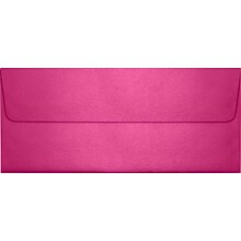 LUX 4 1/8 x 9 1/2 #10 80lbs. Square Flap Envelopes W/Glue Closure, Azalea Metallic Pink