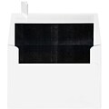 LUX A4 Foil Lined Invitation Envelopes (4 1/4 x 6 1/4) 250/Box, White w/Black LUX Lining (FLWH4872-0