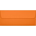 LUX 70lbs. 4 1/8 x 9 1/2 #10 Square Flap Envelopes W/Peel & Press, Mandarin Orange, 1000/BX