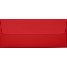 LUX Square Flap Self Seal #10 Invitation Envelope, 4 1/2 x 9 1/2, Ruby Red, 500/Box (EX4860-18-500