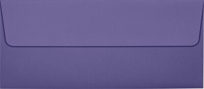 LUX 80lb 4 1/8x9 1/2 Square Flap #10 Envelopes W/Peel&Press, Wisteria Purple, 500/BX