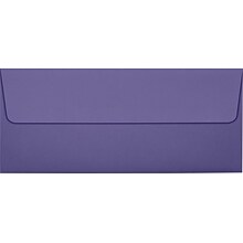 LUX 80lb 4 1/8x9 1/2 Square Flap #10 Envelopes W/Peel&Press, Wisteria Purple, 500/BX