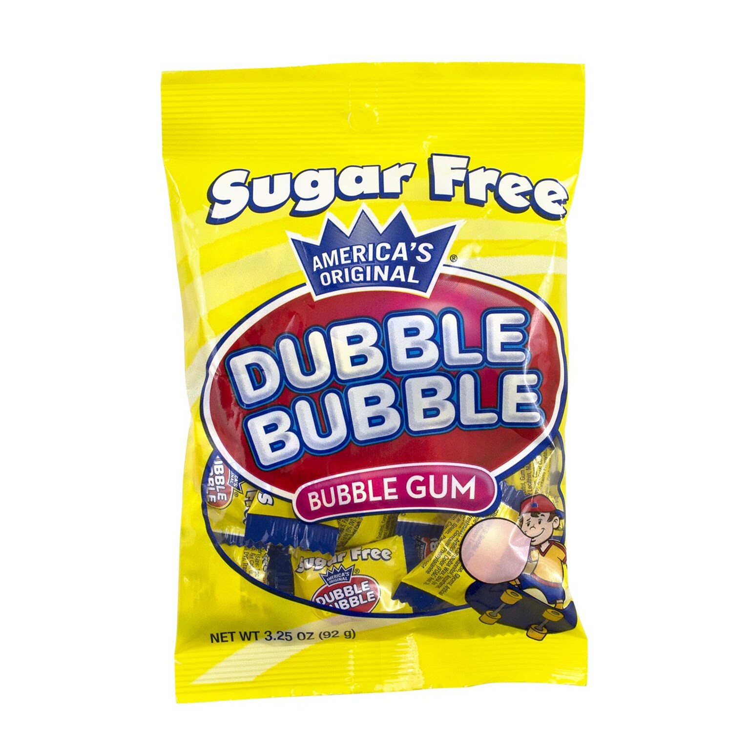 Dubble Bubble Sugar Free Bubble Gum Gum, 3.25 oz., 12/Bag (291-00001)