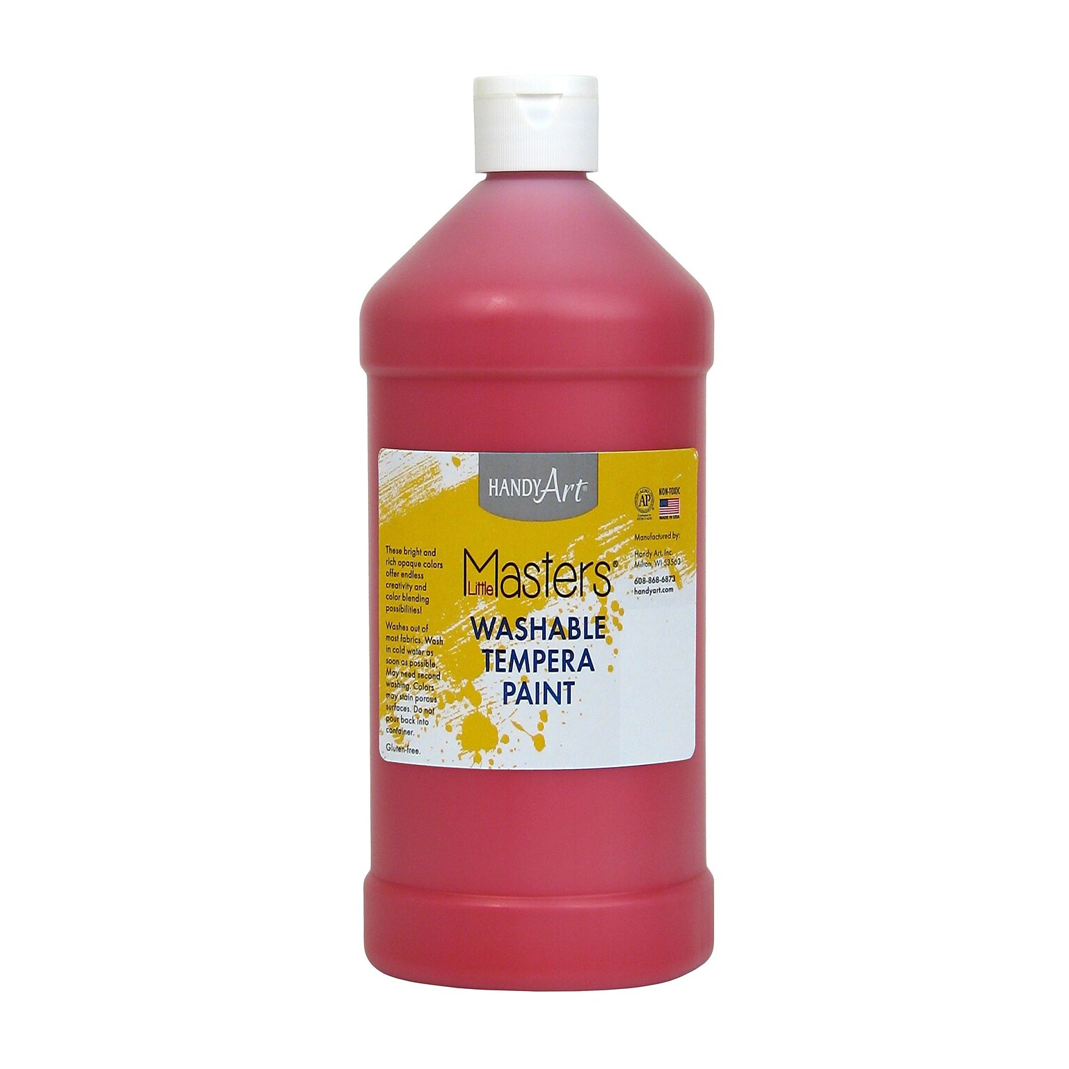 Handy Art Little Masters Washable Paint, Red, 32 oz. (RPC213720)