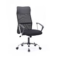 Hodedah Mesh Executive Office Chair, Adjustable Arms, Black (HI-3003A)