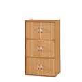 Hodedah HID33 6-Door Wood Storage Cabinets, Beech