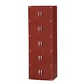 Hodedah HID55 10-Door Wood Storage Cabinets, Mahogany