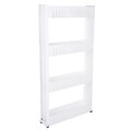 Lavish Home Mobile Shelving Unit Organizer, 4 Storage Baskets, Slim Slide Out Pantry Storage Rack