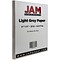 JAM Paper Matte Colored 8.5 x 11 Copy Paper, 28 lbs., Light Gray, 50 Sheets/Pack (64432380)