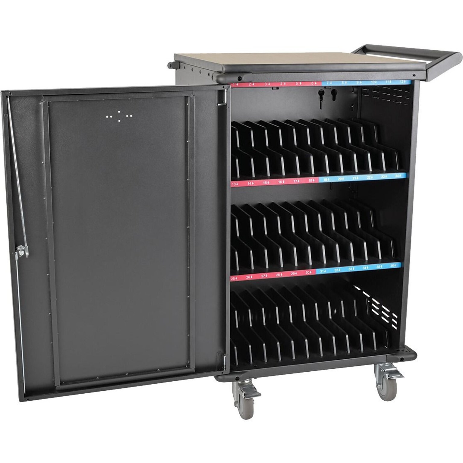Tripp Lite® 36-Port AC Charging Cart Storage Station Chromebook Laptop Tablet