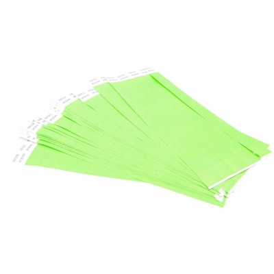 Baumgartens Security Tear-Resistant Crowd Control Wristbands, Green, 100/Pack (85060)