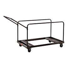 National Public Seating Vertical Storage Folding Table Dolly, Brown (DY-60R)