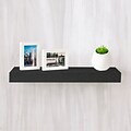 Way Basics 23.6W x 2H Floating Wall Shelf made from zBoard Eco Reycled Paperboard, Black