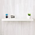 Way Basics 35.4W x 2H Floating Wall Shelf made from zBoard Eco Reycled Paperboard, White